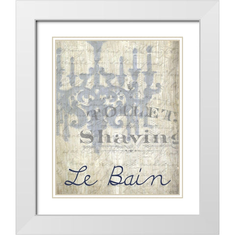Baignoire 1 White Modern Wood Framed Art Print with Double Matting by Kimberly, Allen