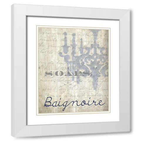 Baignoire 2 White Modern Wood Framed Art Print with Double Matting by Kimberly, Allen