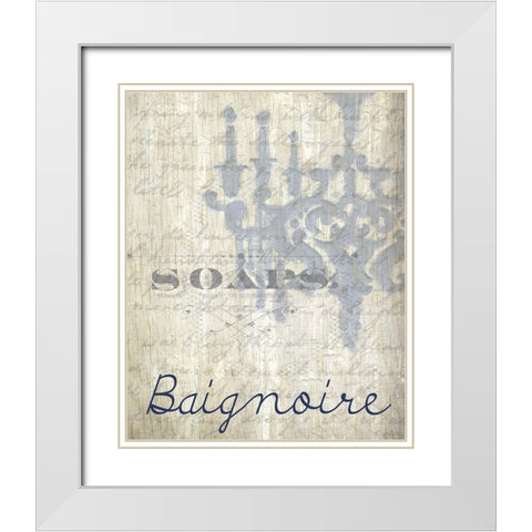 Baignoire 2 White Modern Wood Framed Art Print with Double Matting by Kimberly, Allen