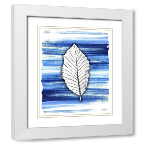 Brushstrokes 1 White Modern Wood Framed Art Print with Double Matting by Allen, Kimberly