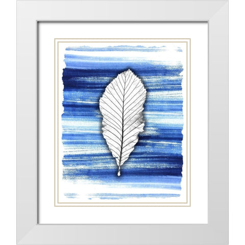 Brushstrokes 2 White Modern Wood Framed Art Print with Double Matting by Allen, Kimberly