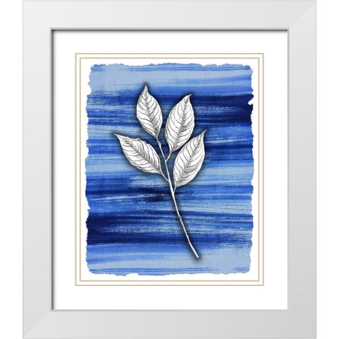 Brushstrokes 3 White Modern Wood Framed Art Print with Double Matting by Allen, Kimberly