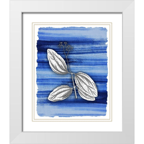 Brushstrokes 4 White Modern Wood Framed Art Print with Double Matting by Allen, Kimberly