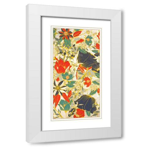 Carte Postale Blooms Henna 2 White Modern Wood Framed Art Print with Double Matting by Allen, Kimberly