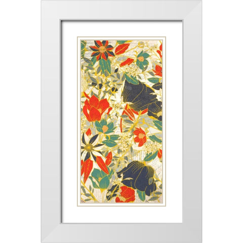 Carte Postale Blooms Henna 2 White Modern Wood Framed Art Print with Double Matting by Allen, Kimberly