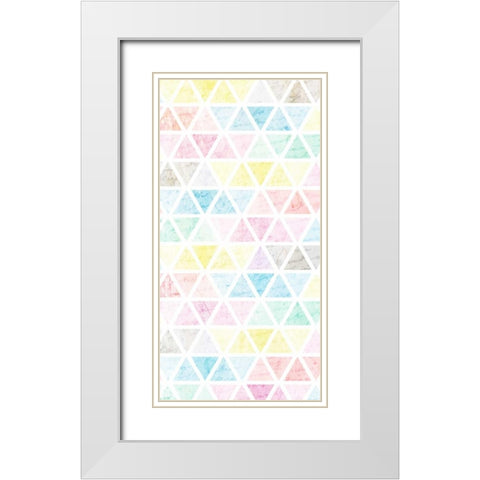 Shades of Spring 1 White Modern Wood Framed Art Print with Double Matting by Allen, Kimberly