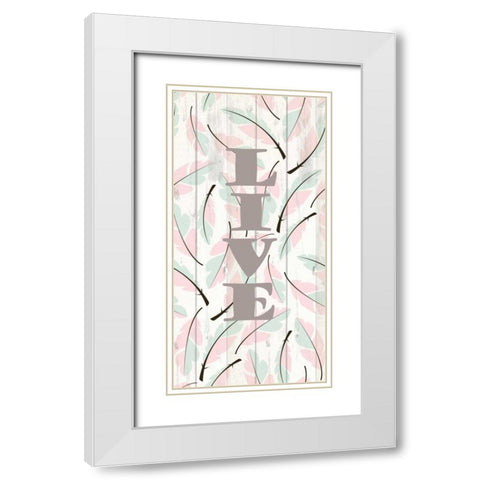 Feathered 2 White Modern Wood Framed Art Print with Double Matting by Allen, Kimberly