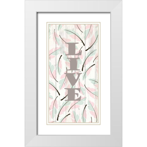Feathered 2 White Modern Wood Framed Art Print with Double Matting by Allen, Kimberly