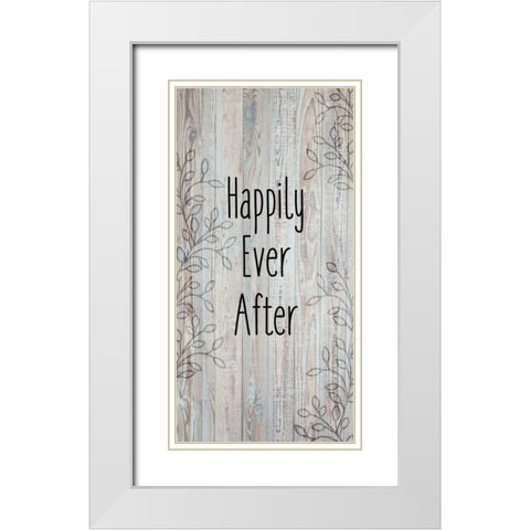 Happily Ever After C White Modern Wood Framed Art Print with Double Matting by Allen, Kimberly