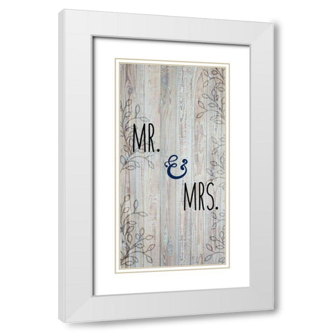 Mr and Mrs White Modern Wood Framed Art Print with Double Matting by Allen, Kimberly