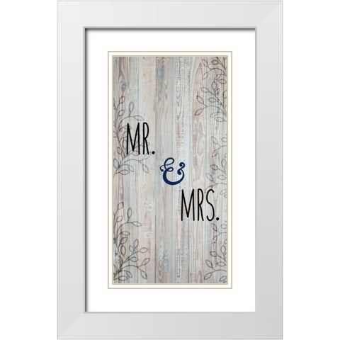 Mr and Mrs White Modern Wood Framed Art Print with Double Matting by Allen, Kimberly