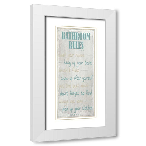 Stone Shell Rules  White Modern Wood Framed Art Print with Double Matting by Allen, Kimberly