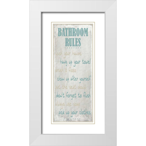 Stone Shell Rules  White Modern Wood Framed Art Print with Double Matting by Allen, Kimberly