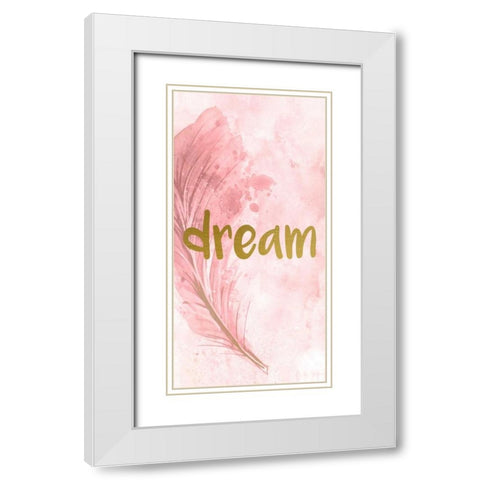 Dream Feathered  White Modern Wood Framed Art Print with Double Matting by Allen, Kimberly