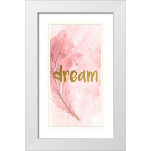 Dream Feathered  White Modern Wood Framed Art Print with Double Matting by Allen, Kimberly
