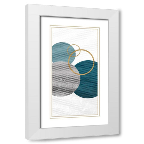 Circle Time A White Modern Wood Framed Art Print with Double Matting by Allen, Kimberly