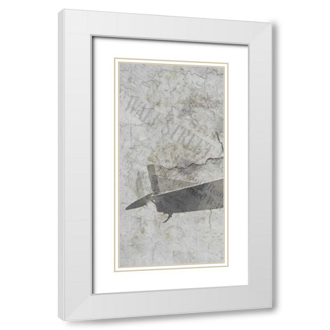 Newspaper Air Travel A White Modern Wood Framed Art Print with Double Matting by Allen, Kimberly