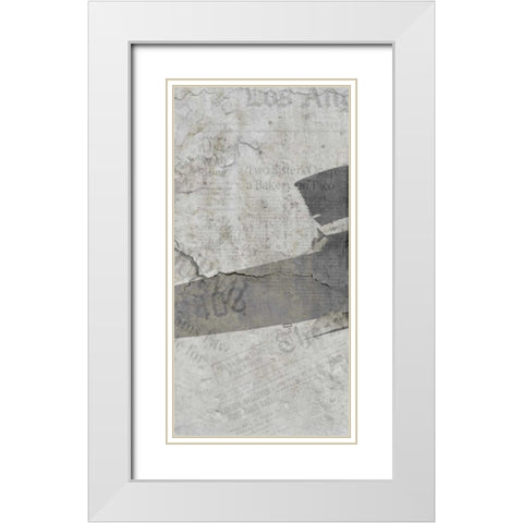 Newspaper Air Travel B White Modern Wood Framed Art Print with Double Matting by Allen, Kimberly