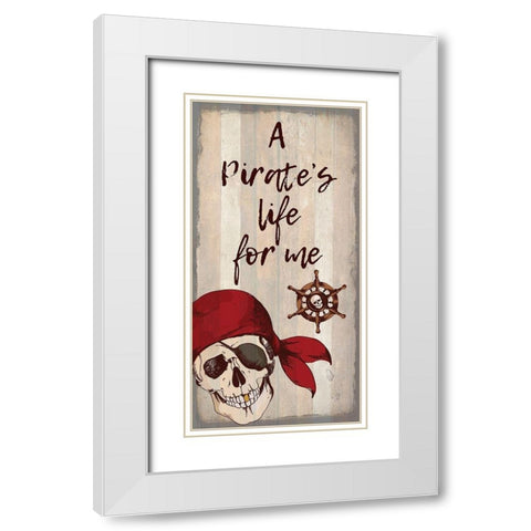 Pirate A White Modern Wood Framed Art Print with Double Matting by Kimberly, Allen
