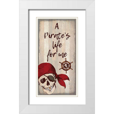 Pirate A White Modern Wood Framed Art Print with Double Matting by Kimberly, Allen