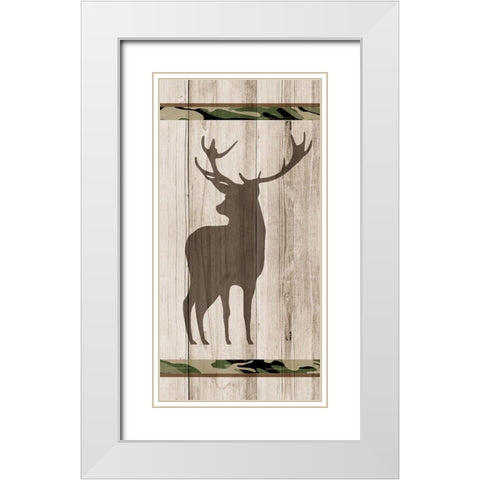 Wood Panel 3 White Modern Wood Framed Art Print with Double Matting by Kimberly, Allen
