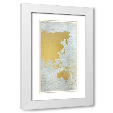 World C White Modern Wood Framed Art Print with Double Matting by Kimberly, Allen