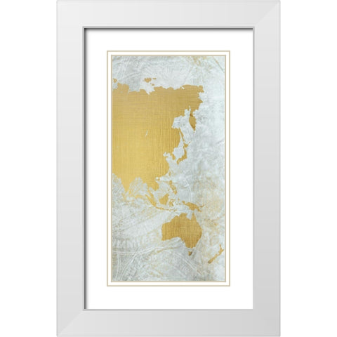 World C White Modern Wood Framed Art Print with Double Matting by Kimberly, Allen