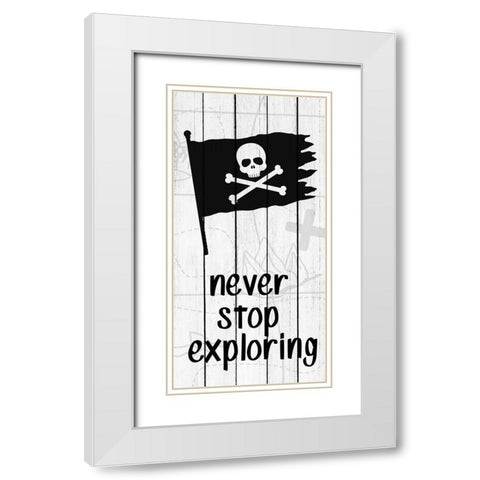 Roam 1 White Modern Wood Framed Art Print with Double Matting by Kimberly, Allen