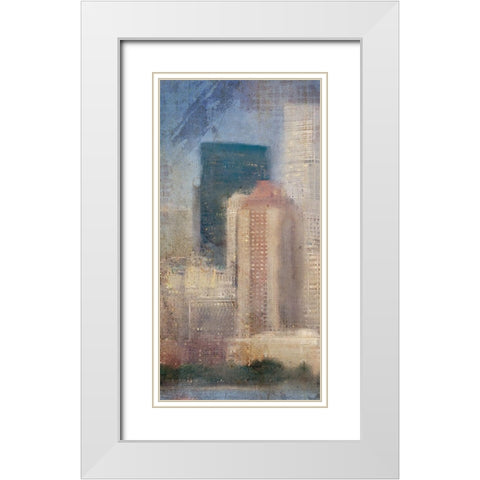 City Life A White Modern Wood Framed Art Print with Double Matting by Kimberly, Allen