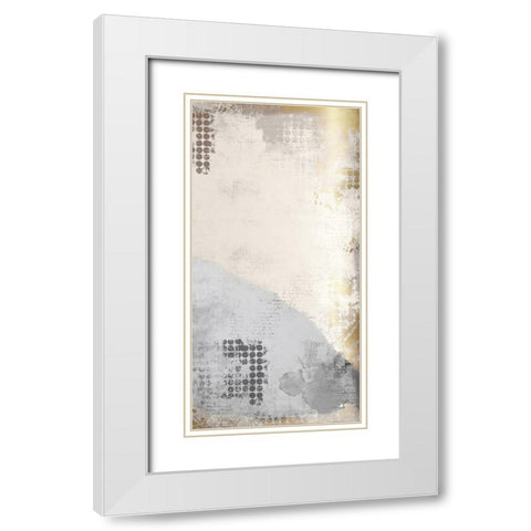 Gold Panel 2 White Modern Wood Framed Art Print with Double Matting by Kimberly, Allen
