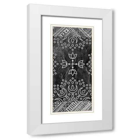 Patterned B  White Modern Wood Framed Art Print with Double Matting by Kimberly, Allen