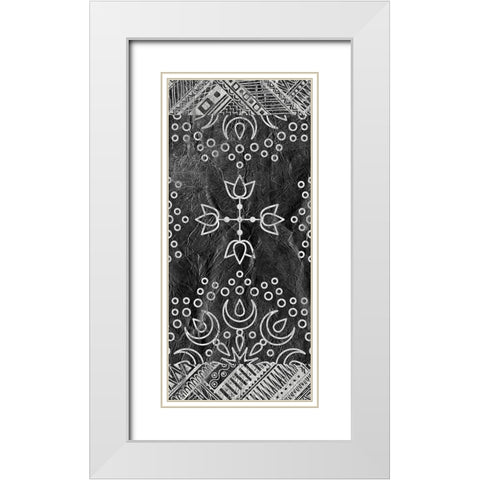 Patterned B  White Modern Wood Framed Art Print with Double Matting by Kimberly, Allen