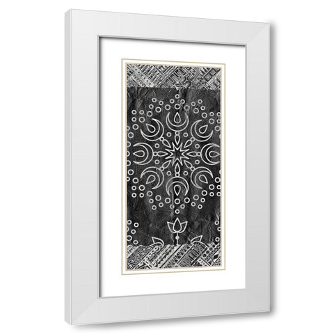 Patterned C White Modern Wood Framed Art Print with Double Matting by Kimberly, Allen