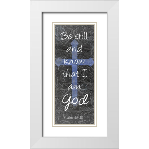 Be Still White Modern Wood Framed Art Print with Double Matting by Kimberly, Allen