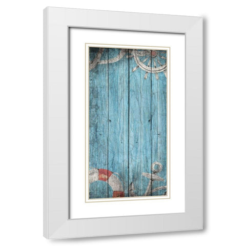 Anchored White Modern Wood Framed Art Print with Double Matting by Kimberly, Allen