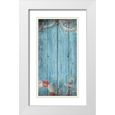 Anchored White Modern Wood Framed Art Print with Double Matting by Kimberly, Allen