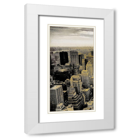 Manhattan A White Modern Wood Framed Art Print with Double Matting by Kimberly, Allen