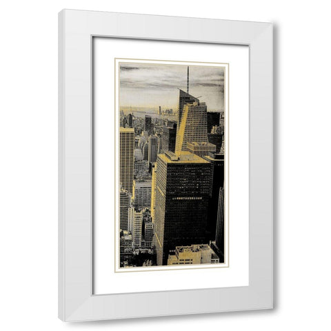 Manhattan C White Modern Wood Framed Art Print with Double Matting by Kimberly, Allen