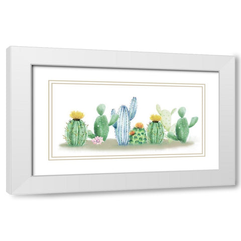 Cactus Dreaming White Modern Wood Framed Art Print with Double Matting by Allen, Kimberly