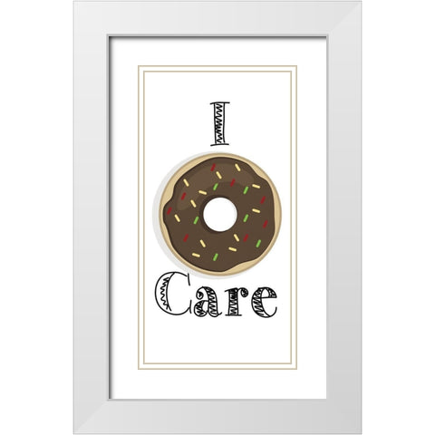 Donut 2 White Modern Wood Framed Art Print with Double Matting by Kimberly, Allen