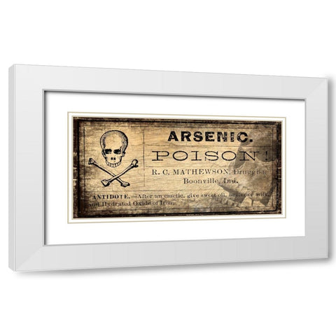 Arsenic v1 White Modern Wood Framed Art Print with Double Matting by Kimberly, Allen
