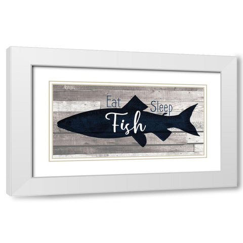 At the Lake B White Modern Wood Framed Art Print with Double Matting by Kimberly, Allen