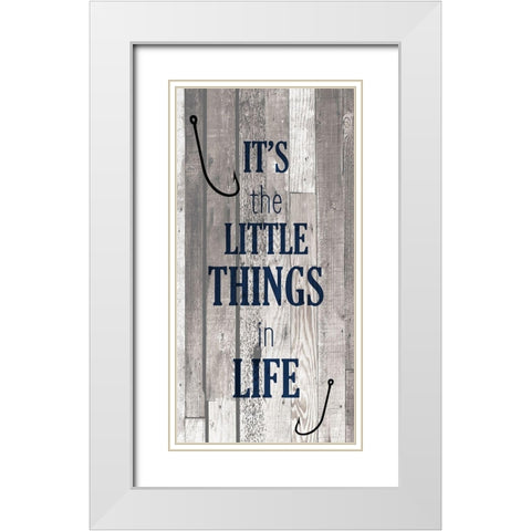 At the Lake E White Modern Wood Framed Art Print with Double Matting by Kimberly, Allen