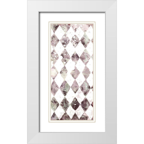 Faded Shapes 2 White Modern Wood Framed Art Print with Double Matting by Kimberly, Allen
