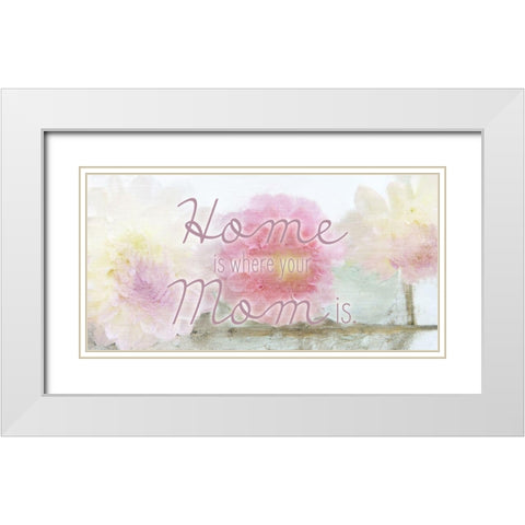 Home is where your Mom is White Modern Wood Framed Art Print with Double Matting by Kimberly, Allen