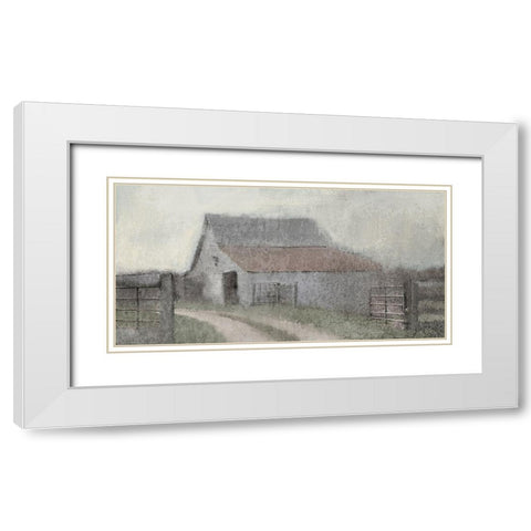 Through the Gate White Modern Wood Framed Art Print with Double Matting by Kimberly, Allen