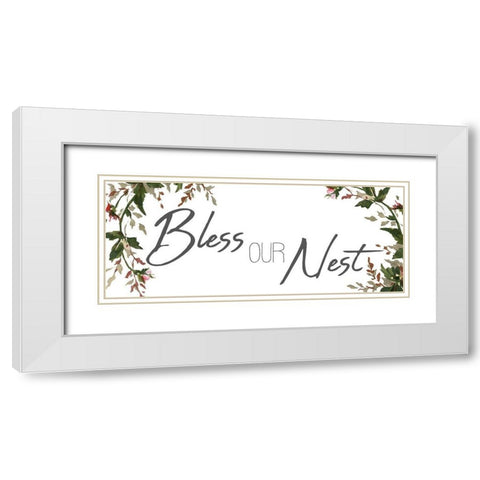 Bless Our Nest Panel White Modern Wood Framed Art Print with Double Matting by Kimberly, Allen