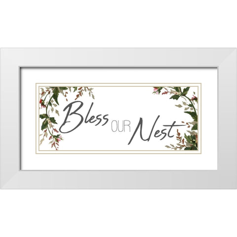 Bless Our Nest Panel White Modern Wood Framed Art Print with Double Matting by Kimberly, Allen