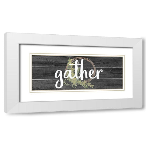Gather White Modern Wood Framed Art Print with Double Matting by Kimberly, Allen