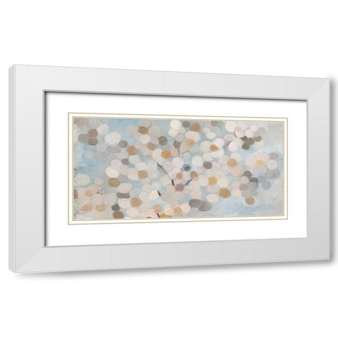 Happy Flowers White Modern Wood Framed Art Print with Double Matting by Kimberly, Allen
